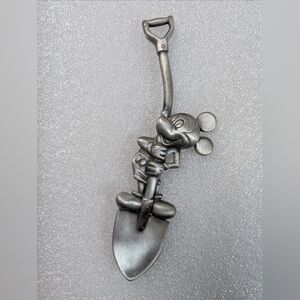 Vintage Walt Disney Mickey Mouse Pewter Collectible Souvenir Shovel Spoon